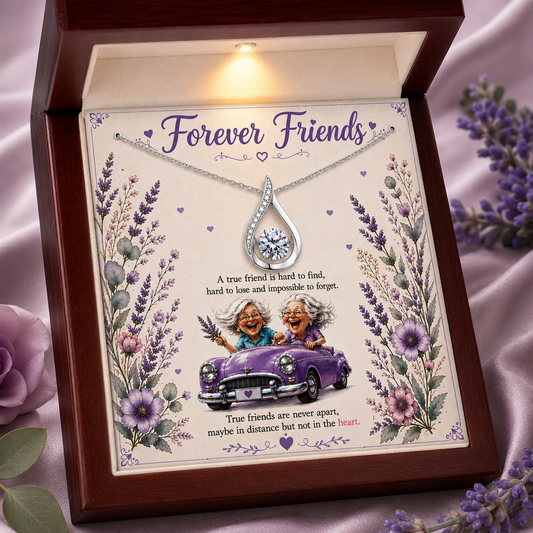 Forever Friends Necklace Purple | Best Friend Gift