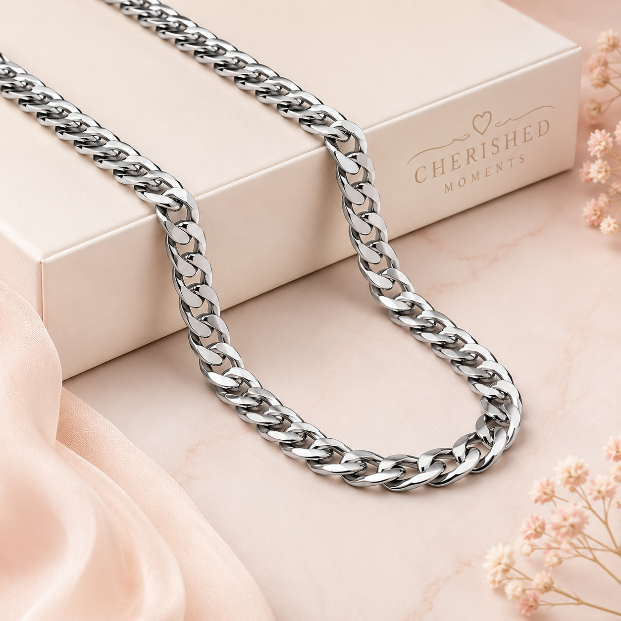 To My Husband Cuban Chain Necklace Gift – From Wife