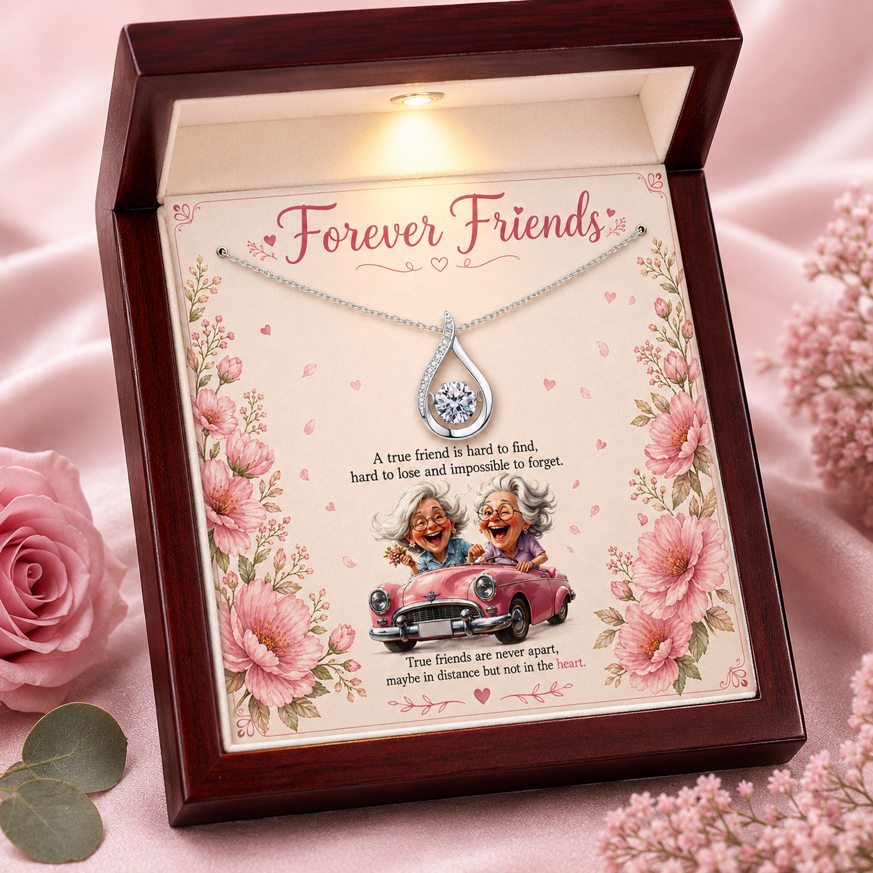 Forever Friends Necklace Pink | Best Friend Gift