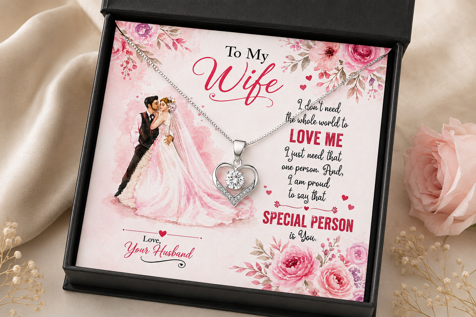 Forever in My Heart Necklace gift for wife