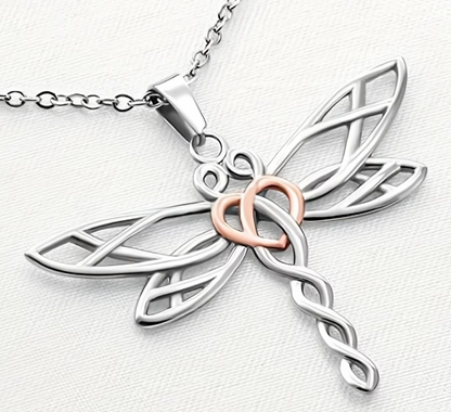 Let Them Dragonfly Necklace | Inspirational Gift for Her